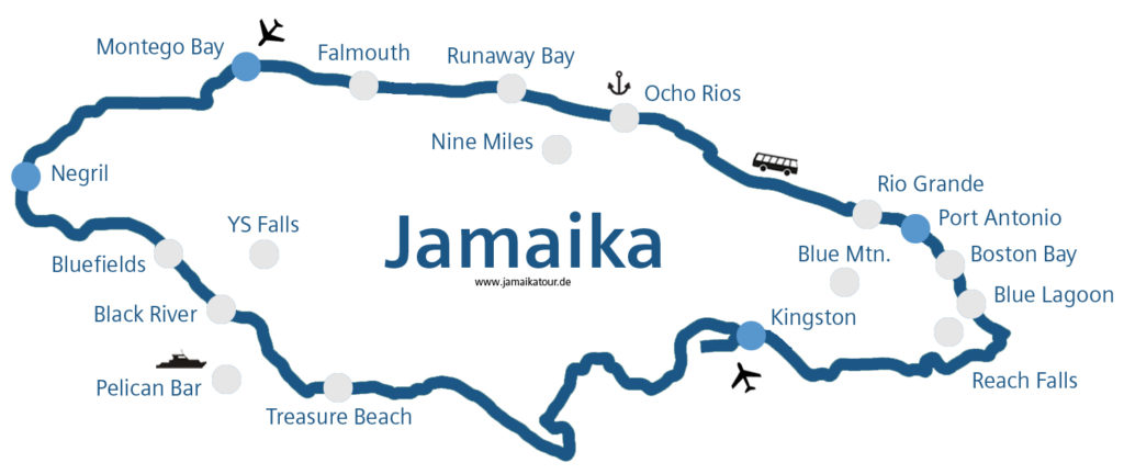 Jamaika Rundreisen Tourplan Reggae & Beach